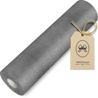 100%Mosel Vlies Tischläufer, in Anthrazit (30 cm x 25 m), dekoratives Tischband, edle Tischdeko für Geburtstage & Hochzeiten, Bunte Dekoration zu besonderen Anlässen