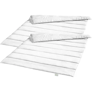 Bodyprotect - ECOLine Bettdecken, 155 x 220 cm, 2er Set, leichte Sommerdecken, 100% Mikrofaser, für Allergiker geeignet - Weiß