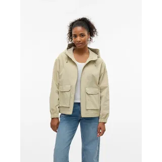 Parka VERO MODA "VMMARYANN SHORT PARKA", Damen, Gr. S, grün (eucalyptus), Web, Obermaterial: 100% Polyester, unifarben, regular fit normal, Jacken Parka