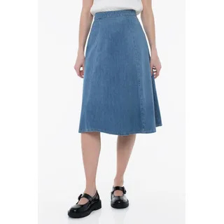 Tommy Hilfiger Damen Jeansrock Midi Flare Uma mit Gürtel, Blau (Uma), 40