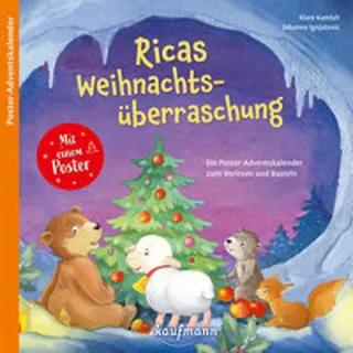 Buch-Adventskalender Rica für Kinder ab 3 Jahren, 24 Kapitel, Bastelposter, ohne Schokolade, Weihnachtsgeschichte