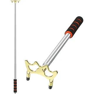 Skylety Versenkbare Pool Billard Queue Stick Brücke mit Abnehmbarem Messing Brücken Kopf, Billard Pool Queue Zubehör für Billard Tisch
