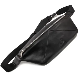 Fa.Volmer ® Umhängetasche für Herren und Damen aus echtem Leder | Sling Bag für Freizeit, Festivals und Reisen (schwarz)