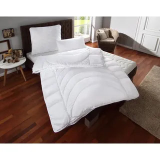 otto home my home Microfaserbettdecke »Mondschein, Bettdecke 135x200 cm, 155x220 cm, 200x200 cm« 4-Jahreszeiten Füllung Polyester 1 Stk. tlg. Bettdecken, Sommer, Winter; allergiker geeignet (Hausstauballergiker), weiß