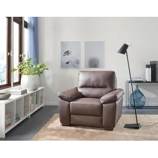 Calia Italia Sessel Gaia Leder 100 x 92 x 94 cm Braun