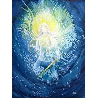 silwi-art***** Engelbilder Erzengel Michael beschützt Dich Schutzengel Engelkarte xl/Wanddeko stabiler Fotoprint 20 x 28 cm liebevolle Geschenkidee