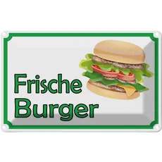 Blechschild 20x30 cm - frische Burger Restaurant