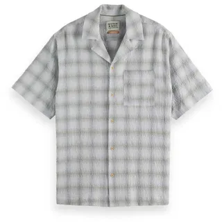 Scotch & Soda 180031 Relaxed Fit Kurzarmhemd - Swan Crinkle Check - M