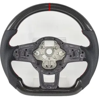 Lenkrad, Sportlenkrad-Design, Leder und Kohlefaser, Kohlenstoff