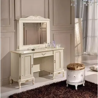 Chic weißen Kommode Spiegel klassische Möbel-Set von Sideboard Kommoden - Weiß
