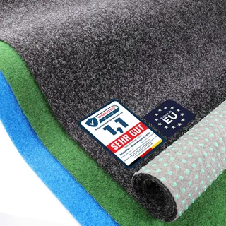 Primaflor Rasenteppich Park Anthrazit 200 x 550 cm | 8 mm | UV-stabilisiert | wasserdurchlässig | Noppenrücken | schnelltrocknend | Rasenteppich nach Maß | Outdoor Bodenbelag für Eingang und Flur