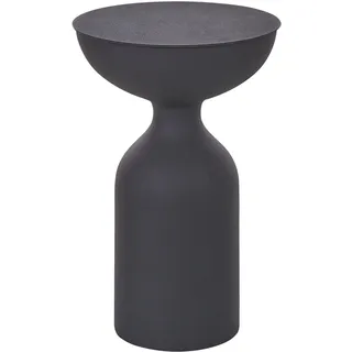 Beliani Beistelltisch Metall schwarz rund 36 cm Cota - Schwarz , Rund , 36x56x36 cm , Wohnzimmer, Wohnzimmertische, Beistelltische
