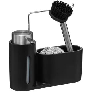 5five - spülbecken-organizer mit spender 150ml schwarz