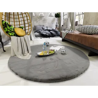 OCI DIE TEPPICHMARKE ALISSA Fellteppich Ø 120 cm Grau