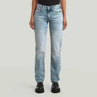 Straight-Jeans G-STAR "Lennoxx Slim Straight Wmn", Damen, Gr. 32, Länge 30, vintage blau celestite, Denim/Jeans, Obermaterial: 99% Baumwolle, 1% Elasthan, straight fit lang, Jeans Straight-Jeans, mit schlanker Silhouette