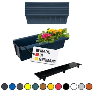 Paletten Blumenkasten 6er-Set Anthrazit Einsatz zum an- & Einhängen Pflanzkasten