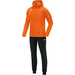 JAKO Trainingsanzug Herren & Damen Polyester Classico mit Kapuze Neonorange M - Jogginganzug 2-teilig für Sport und Alltag, Jogginghose & Trainingsjacke