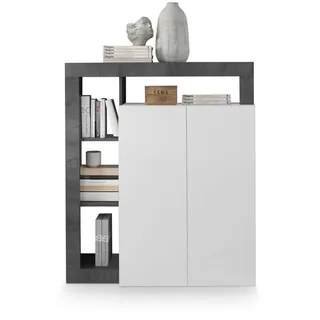 INOSIGN Highboard Weiß, grau Holzwerkstoff, 108x127x42 cm
