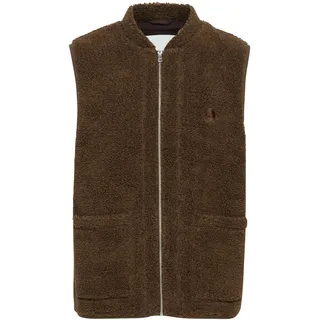 Casual Friday Fellimitatweste »Fellimitatweste CFJonson«, braun