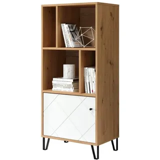 trendteam Touch Standregal 63 x 40 x 136 cm Weiß/Eiche