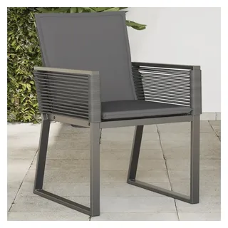 vidaXL Gartenstühle mit Kissen 59 x 68,3 x 52,2 cm schwarz 4 St.