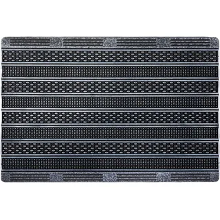 ASTRA Fußmatte »Rubic329« rechteckig 8 mm Höhe Gummi Fussmatte mit Rillen, rutschfest, silberfarben