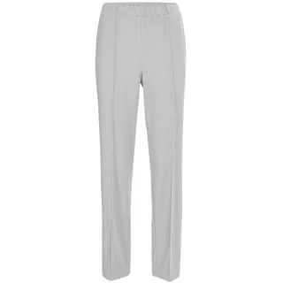 Schlupfhose GOLDNER "Rippenhose mit Biesen", Damen, Gr. 54, N-Gr, grau (silbergrau), Obermaterial: 100% Polyester COOLMAX(R) PES(Coolmax)., normal, Hosen Schlupfhose, Ohne