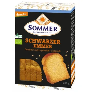 Sommer - Demeter Schwarzer Emmer Zwieback 200 g