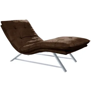 W.Schillig Relaxliege daily dreams Polyester 75 x 91 x 170 cm Braun mit Kissen