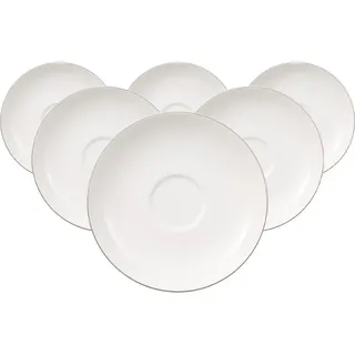 Villeroy & Boch Vorteilset 6 Stück Anmut Platinum No.1 Kaffee-/Teeuntertasse Premi