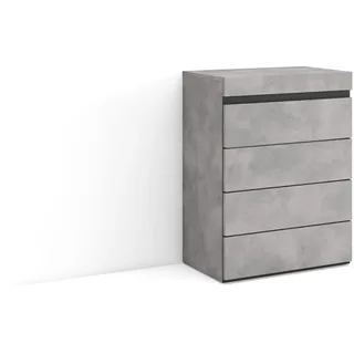 Skraut Home | Kommode mit Schubladen | Aufbewahrungsschrank | 57x75x35 cm | Für Schlafzimmer, Zimmer | Sideboard, Schrank | Moderner Stil | Zement