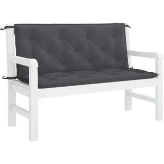 vidaXL Bankauflage 120 x 50 x 7 cm anthrazit 2 St.