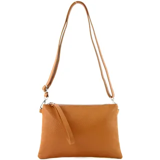 modamoda de T186 Damen Leder Clutch Umhängetasche, handmade in Italy