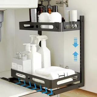 Spülbeckenunterschrank-Organizer - Küchenorganizer - Arbeitsplatten-Organizer - Küchenorganizer - Spülbecken-Küchenorganizer - Ein Muss für Ihre Küche!