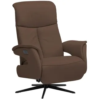 Welnova Relaxsessel , Braun , Leder , Echtleder , Büffelleder, Rindleder , 78x106x88 cm , Fußauswahl, Lederauswahl, Stoffauswahl, erweiterbar (Typenauswahl), Netzbetrieb, Sitzfläche 360° drehbar , Wohnzimmer, Sessel, Ledersessel