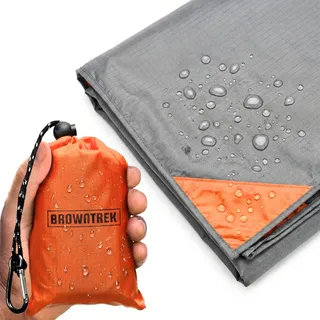 BROWNTREK Taschendecke – kompakte Picknickdecke (152,4 x 142,2 cm) – sanddichte Stranddecke/Wasserabweisende Bodenabdeckung. Packbare Outdoor-Decke für Wandern, Camping, Picknicks, Reisen und