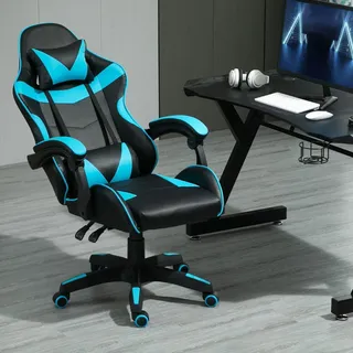 MCC Bürostuhl, Gaming Sessel, Ergonomisch, Schreibtischstuhl, Drehstuhl, Gamingstuhl in 4 Farben erhältlich - Blau