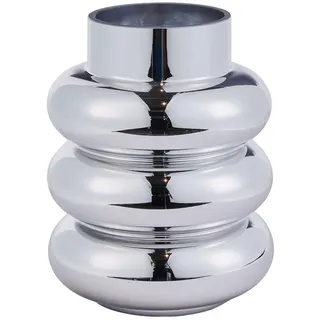 Butlers Vase Hoop , Silberfarben , Glas , 20 cm , Dekoration, Vasen, Glasvasen
