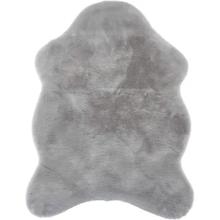 ASTRA Fellteppich »Elda, Kunstfell« rechteckig 13 mm Höhe Dekofell, kuschelweich, Wohnzimmer, Kinderzimmer, Kaninchenhaptik, silberfarben