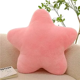 Herfair Kuschelkissen Kinder Sternkissen, Weiche Flauschige Sternform Zierkissen Sofakissen, Plüsch Kissen Dekokissen für Kinderzimmer Schlafzimmer Deko (Rosa,30 cm)