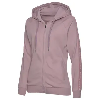 LASCANA ACTIVE, Trainingsjacke mit Kapuze mit Logo Tape an den Ärmeln, rosa