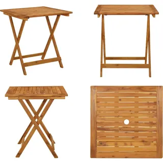vidaXL Klappbarer Gartentisch 70 x 70 x 75 cm Massivholz Akazie - Gartentisch - Gartentische - Bistrotisch - Bistrotische - Braun
