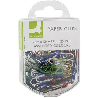 Q-Connect Büroklammern 26mm spitz fbg.