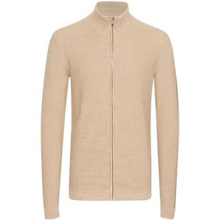 Strickjacke INDICODE "Strickjacke IDJadan", Herren, Gr. 3XL, braun (cornstalk), Obermaterial: 90% Baumwolle CO. 10% Polyamid PA., Strickjacken Strickjacke