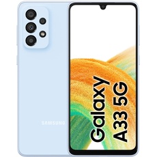 Samsung Galaxy A33 5G Smartphone Dual-SIM Android Smartphone Handy 6 GB RAM 128GB Speicher Awesome Blue + 30 Monate Garantie