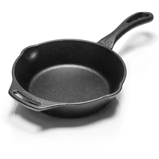 Petromax Feuerpfanne mit Stiel - Pfanne aus Gusseisen für alle Grill- und Herdarten, Gasflamme, Backofen oder Kochen im Freien - Anbraten, Schmoren und Rösten mit Antihafteffekt - 20 cm Durchmesser