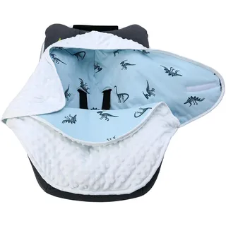 Einschlagdecke Babyschale für Winter Buggy Universal Fußsack Babydecke Baumwolle Baby Pucksack für Kinderwagen Autositz 0-3 Monate (Dinosaurier)