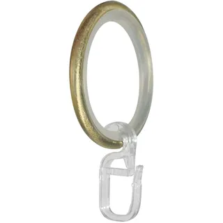 GARESA Gardinenring Ring mit Haken 1-läufig Ø 20 mm 20 cm Gold