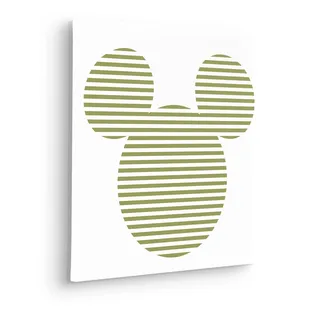 KOMAR Leinwandbild »Mickey Horizontal Stripes - Größe 40 x 40 cm« Natur 1 Stk. tlg. Keilrahmenbild mi Echtholzrahmen, bunt