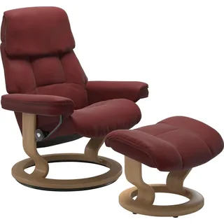 Stressless Stressless® Relaxsessel »Ruby« mit Classic Base, Größe M, Gestell Eiche, Wenge, Braun & Schwarz, rot